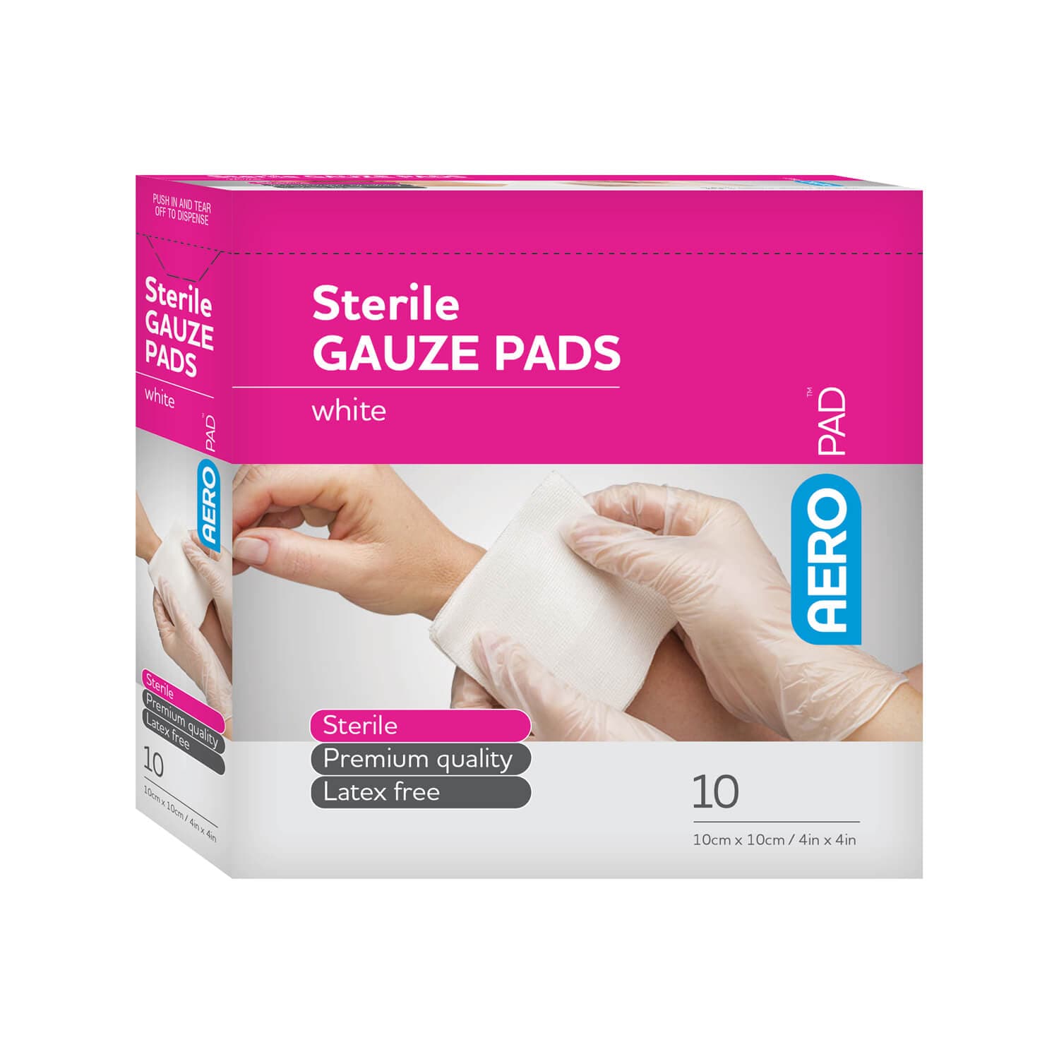 AeroPad™ Gauze Pads 4in x 4in 10/box, APG1010SUS