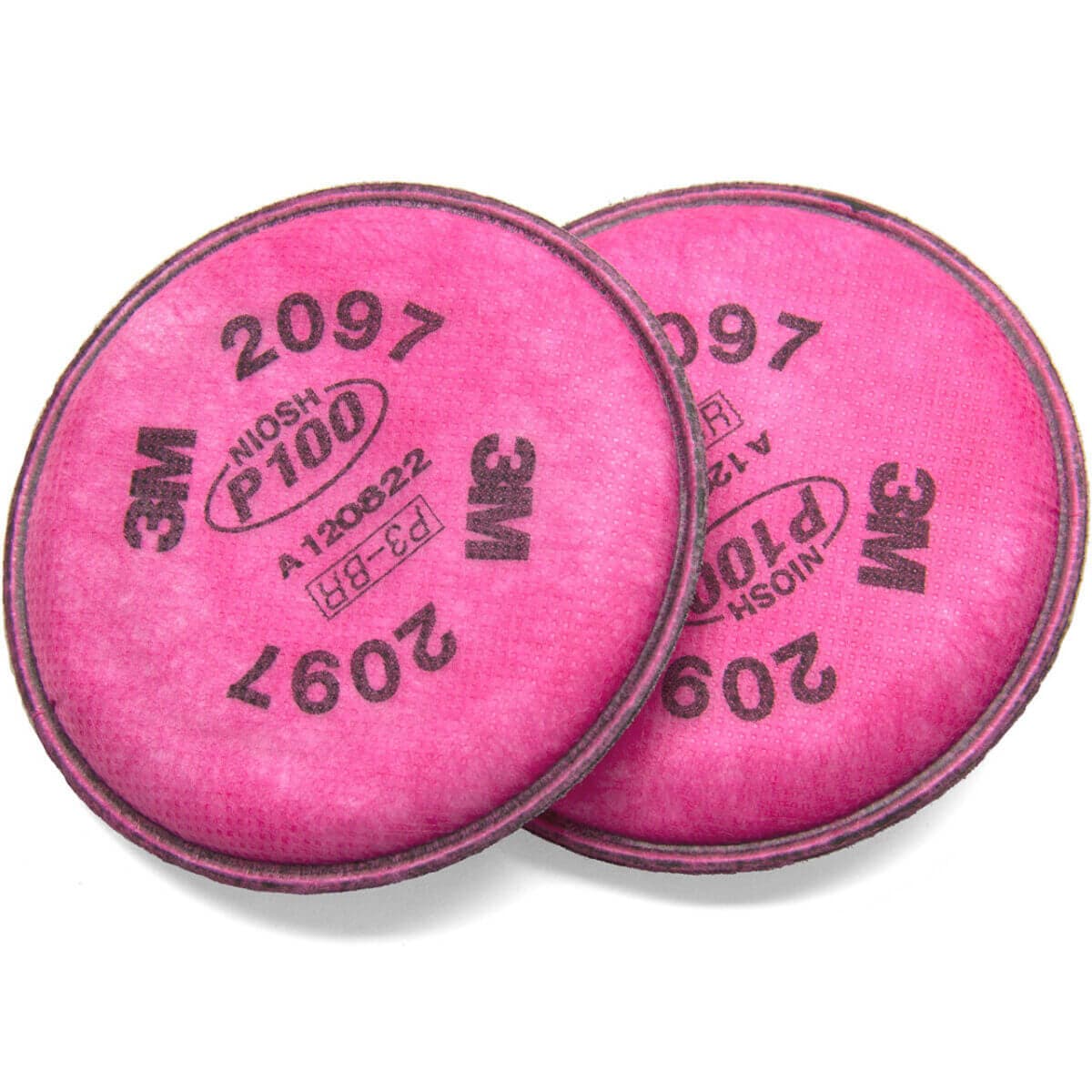 3M 2097 P100 Particulate Filters w/ Nuisance Level Organic Vapor Relief, 1/Pr — view 2