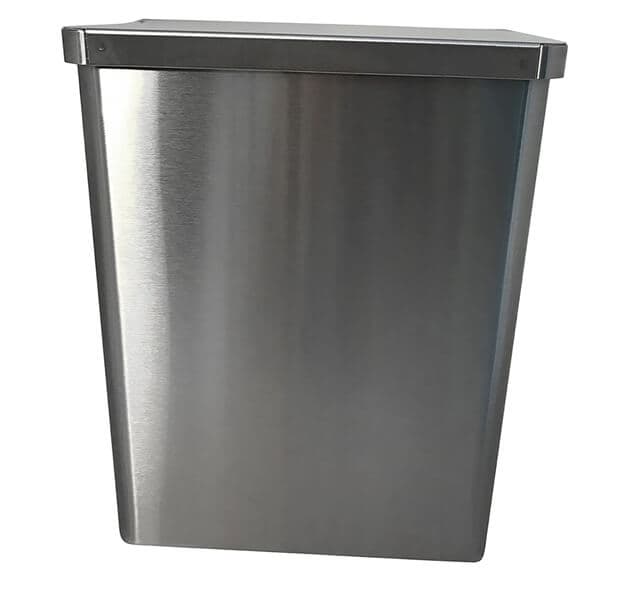 Sanitary Napkin Disposal Receptacle - Steel — view 3