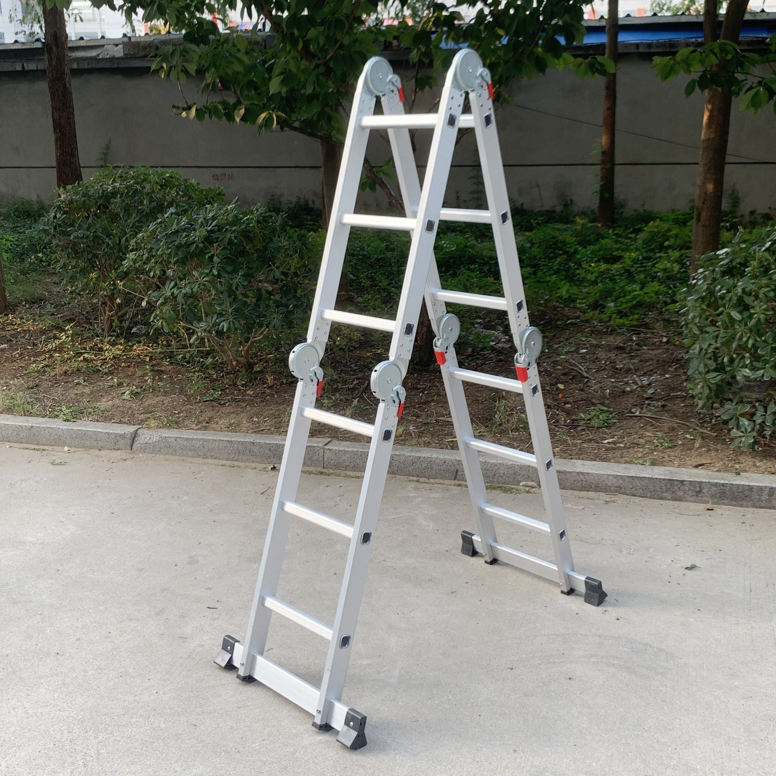 Multipurpose Aluminum Scaffold Ladder – 4-in-1 Design with Platform — view 5