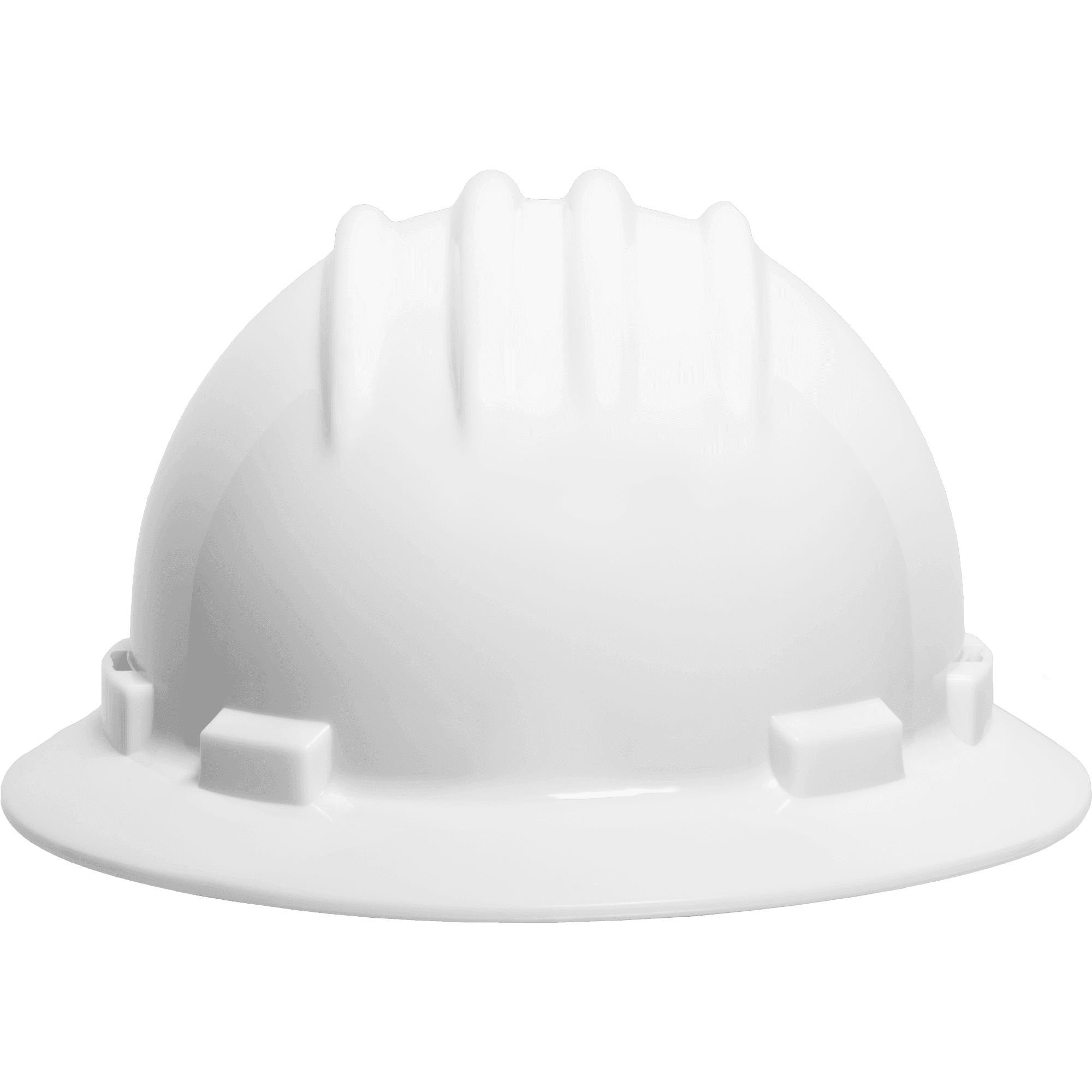 HDPE Full Brim Hard Hat w/ 6pt Nylon Ratchet Suspension