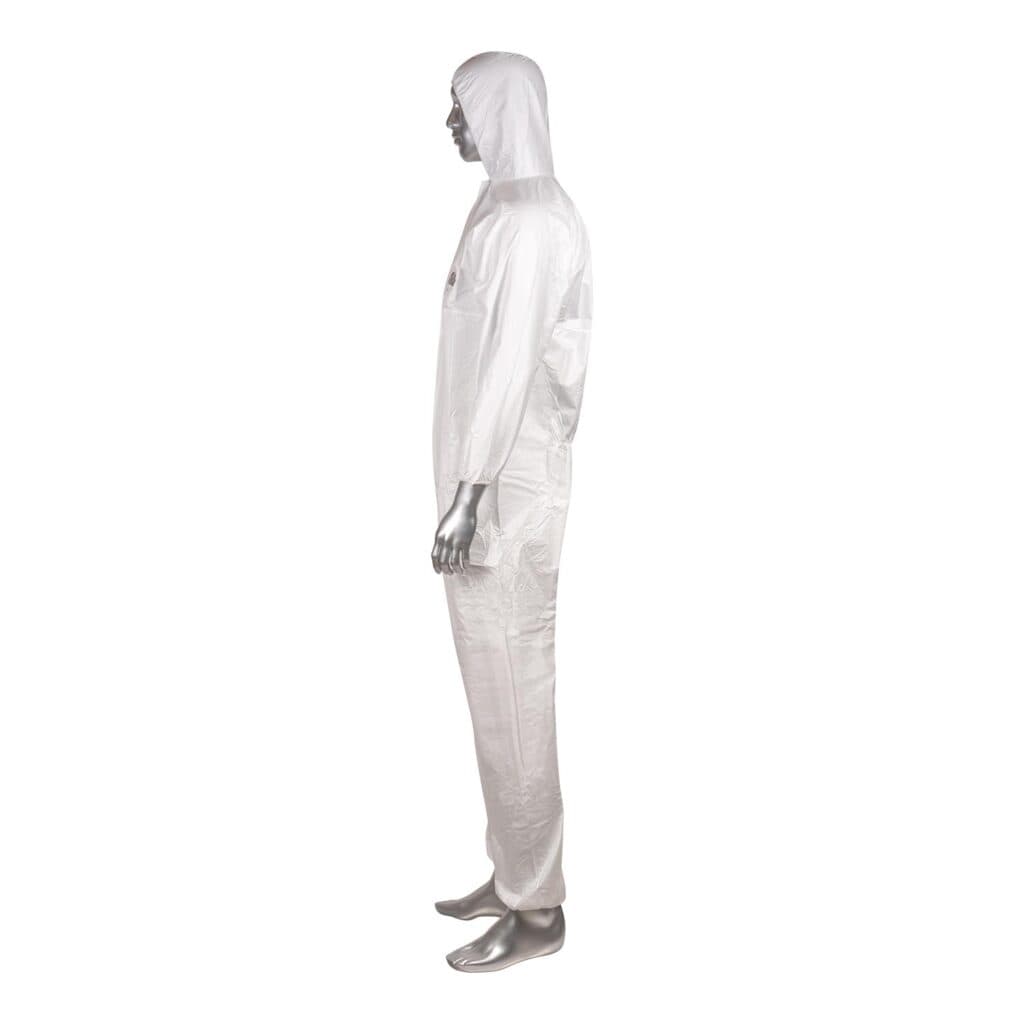 White Microporous Disposable Coveralls with Hood — view 4
