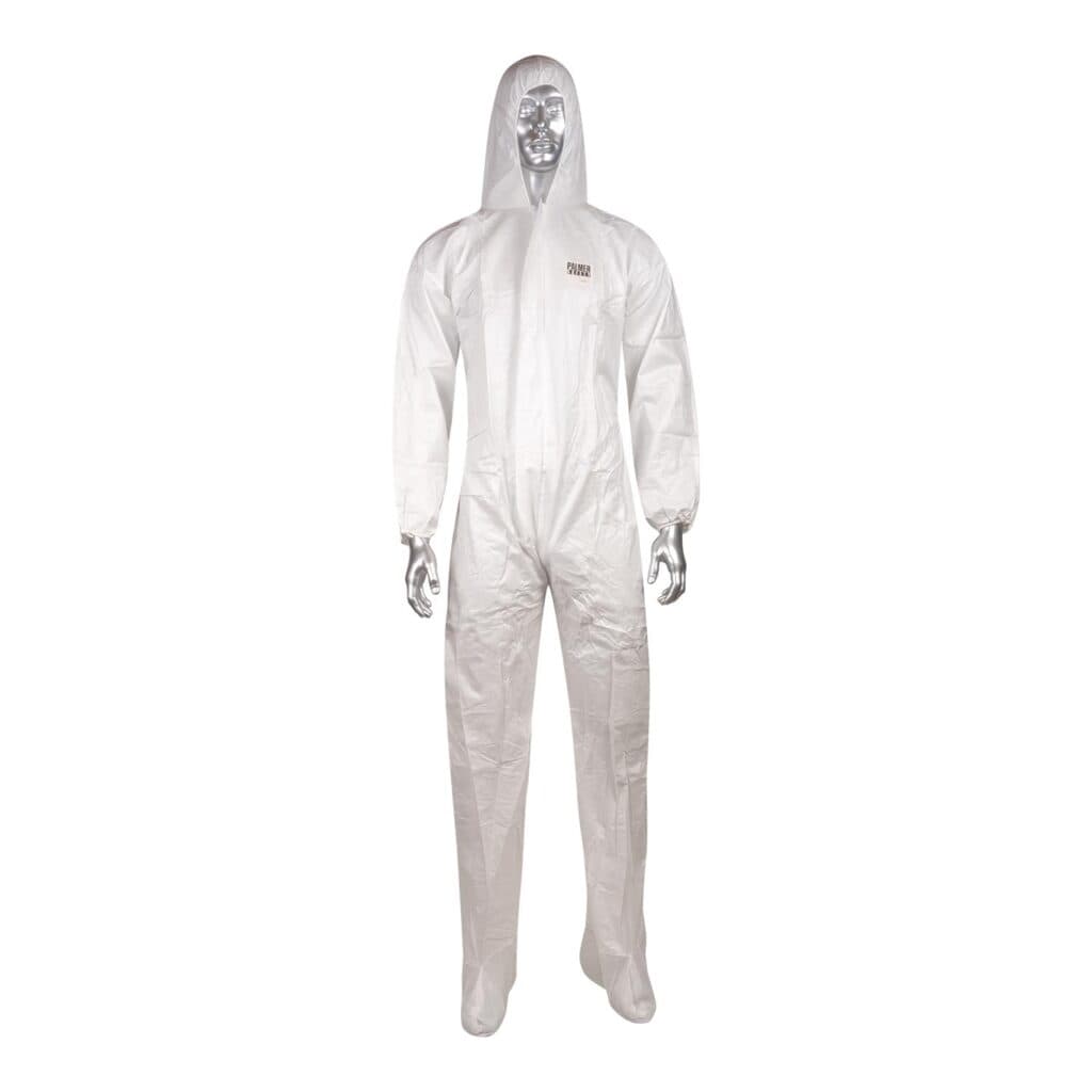 White Microporous Disposable Coveralls with Hood and Booties
