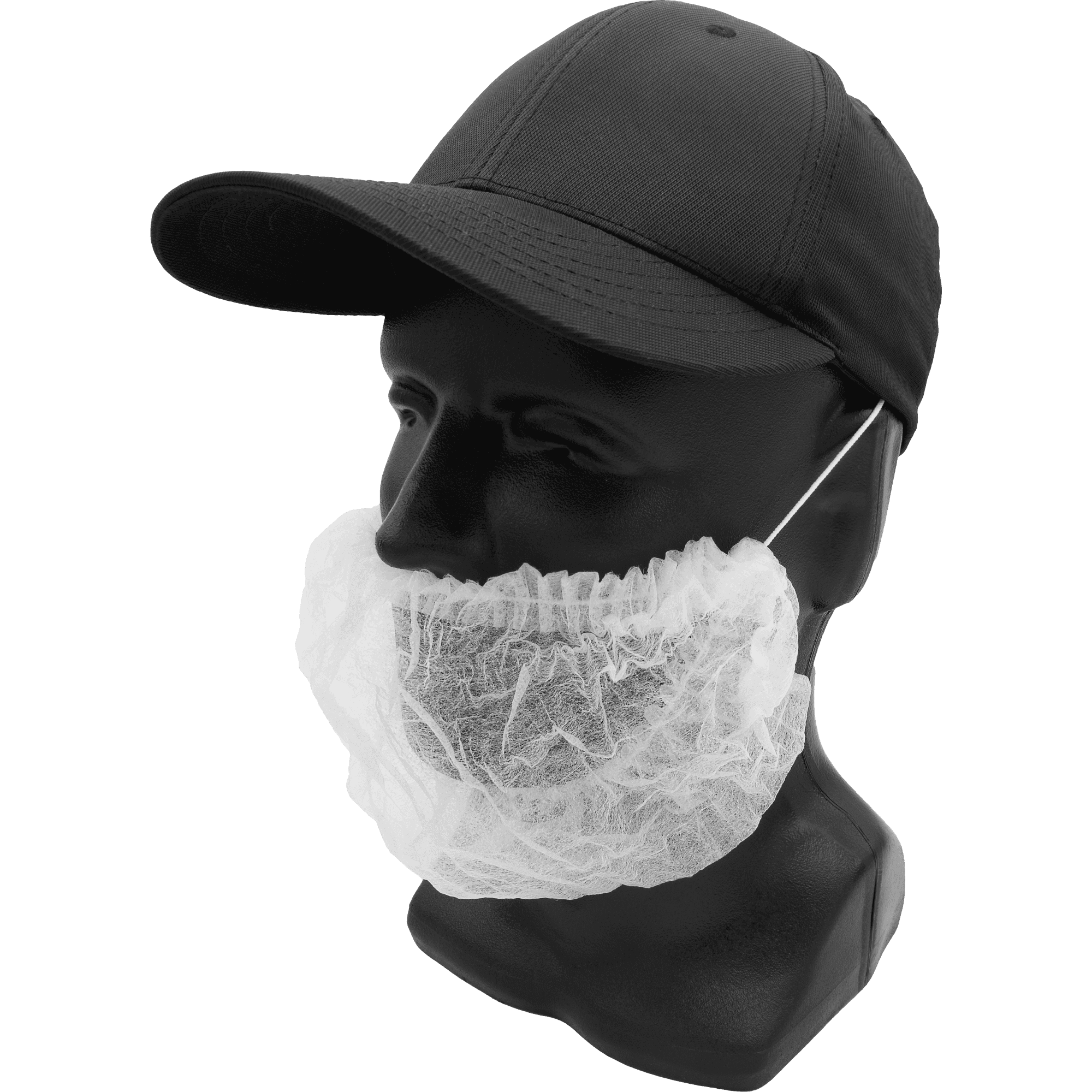 Disposable Polypropylene Beard Net Cover w/ Elastic Band