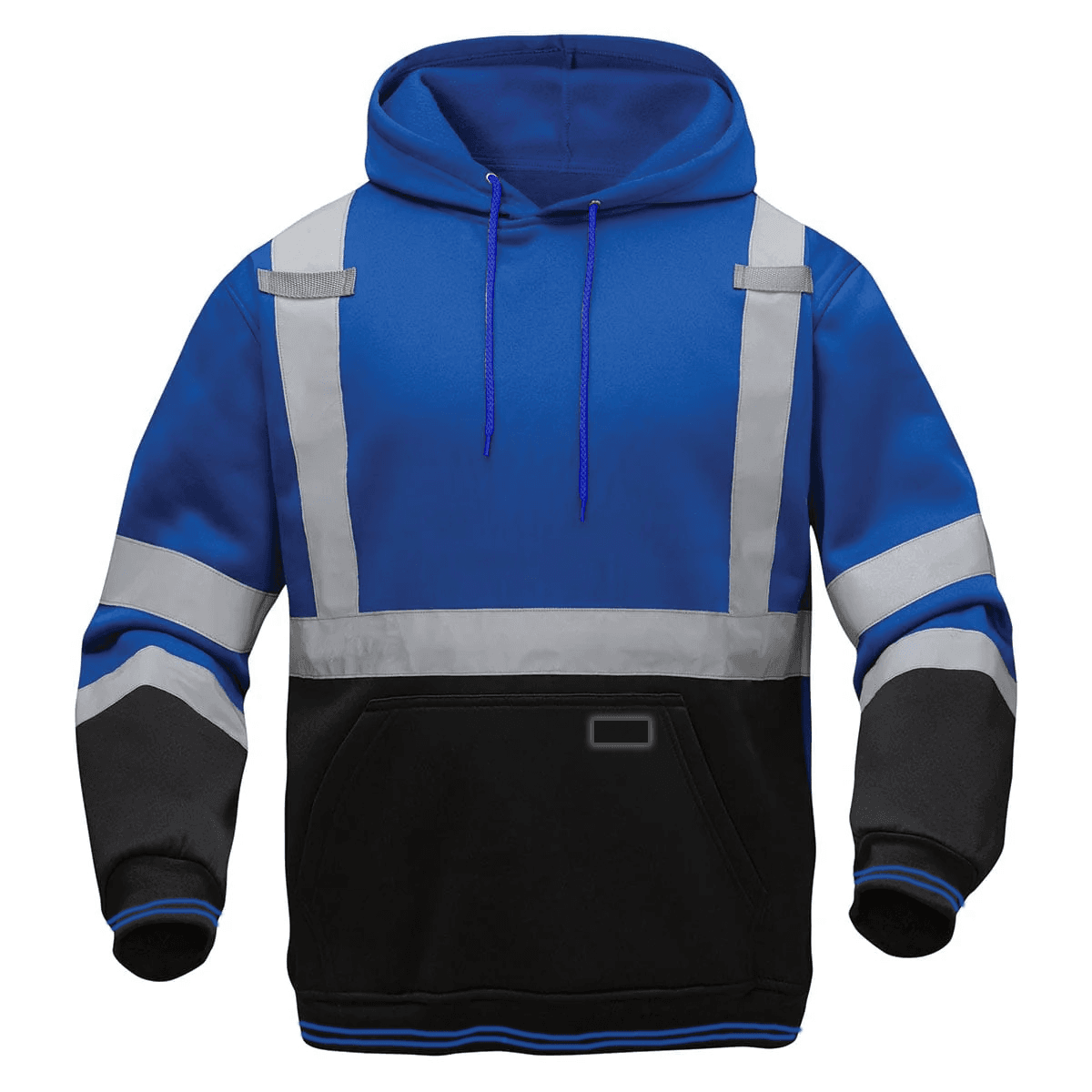 Enhanced Visibility Pullover Royal Blue Hoodie, PB320 — view 2
