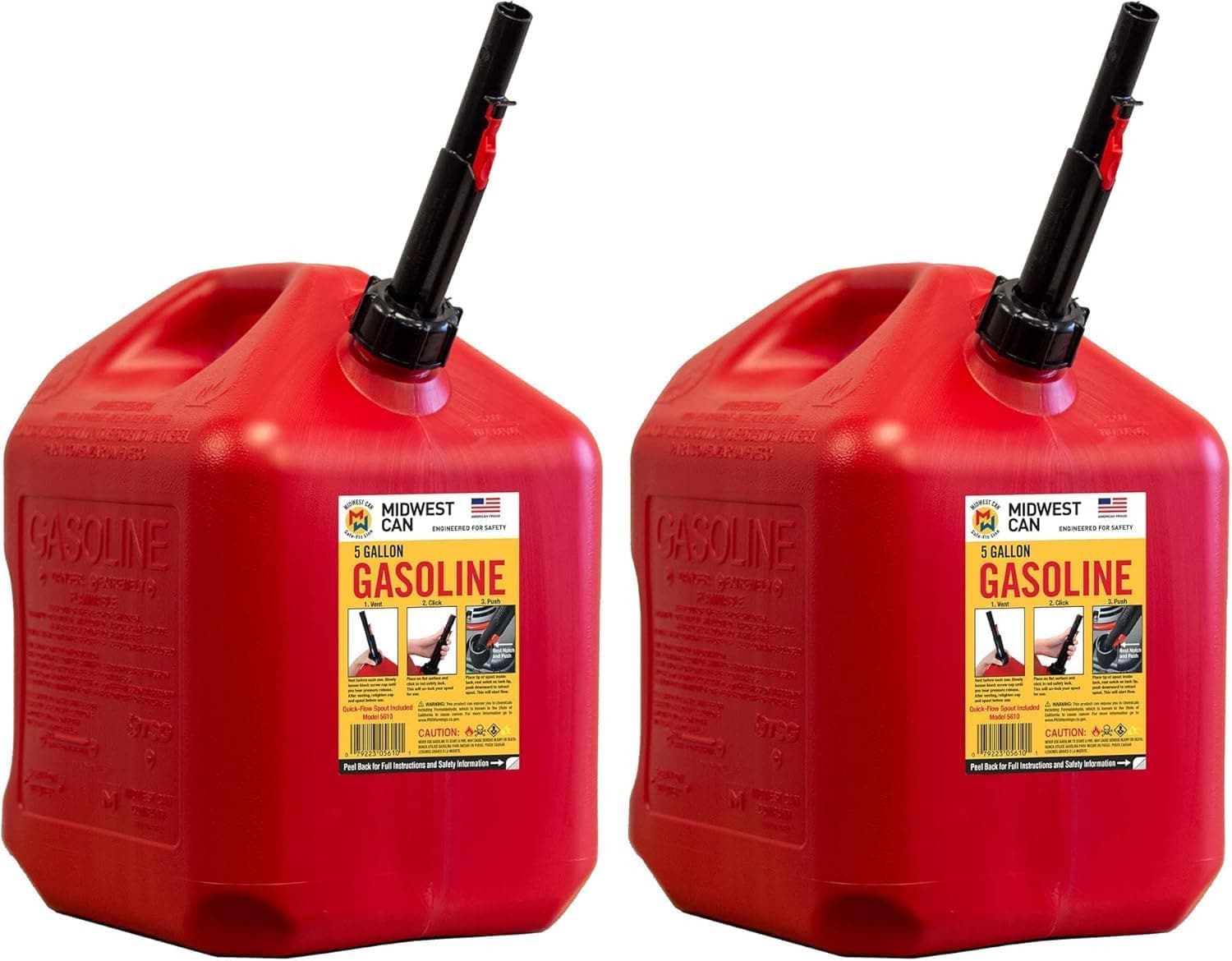 5 Gallon Safety Gas Can with FlameShield® Protection – CARB & EPA Compliant Fuel Container