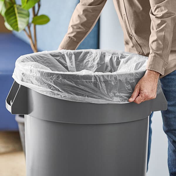 LX 55-60 Gallon 16 Micron 38" x 60" High Density Janitorial Can Liner / Trash Bag - 200/Case