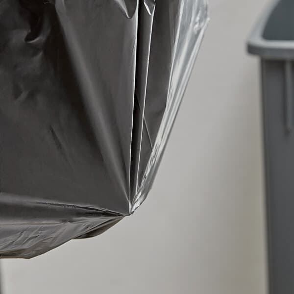 LX Pro 33 Gallon 2.5 Mil 33" x 39" Low-Density Heavy-Duty Industrial Contractor Black Trash Bag Can Liner - 100/Case — view 3