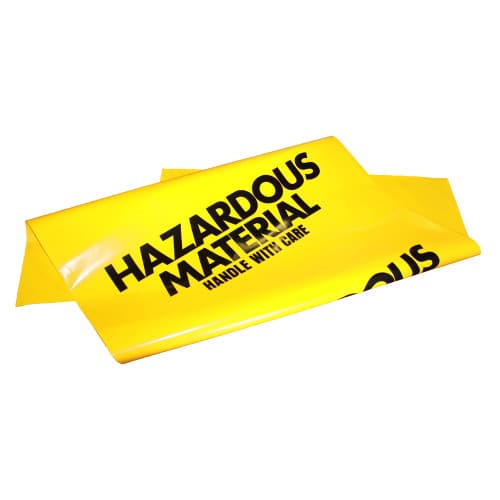 Hazardous Material Disposal Bags, Case of 250, Yellow