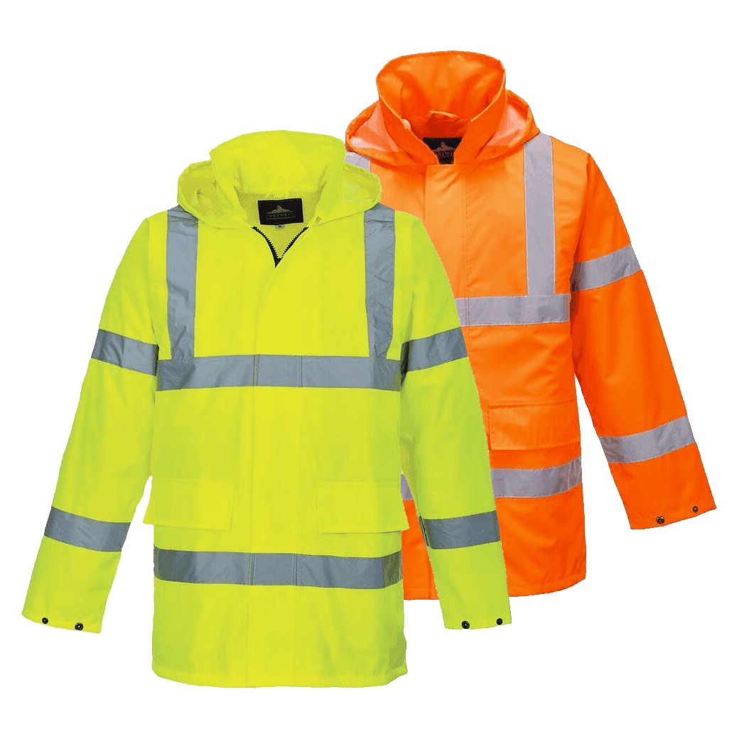 Hi Vis Lite Traffic Rain Jacket, PS160