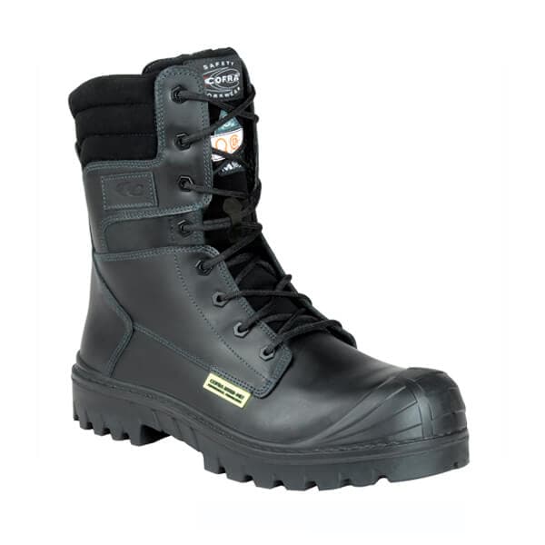 Men's 8" Houston Black Composite Toe Metal Free Metguard Work Boot