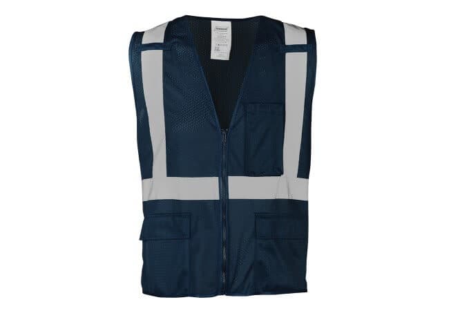 Blue Economy Mesh Multi-pocket Reflective Vest, 1284 — view 2