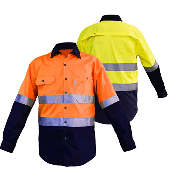 High Visibility Industrial Work Shirt (Long Sleeve), PLS335
