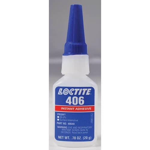 Loctite 406™ Prism® Instant Adhesive, Surface Insensitive, 20g, Bottle, Clear