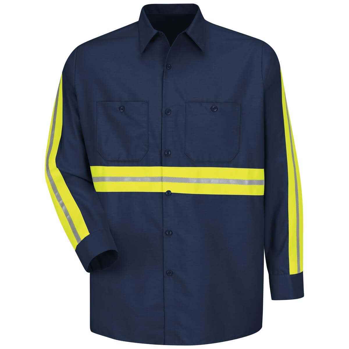 Reflective Industrial Work Shirt (Long Sleeve), PLS225 — view 2