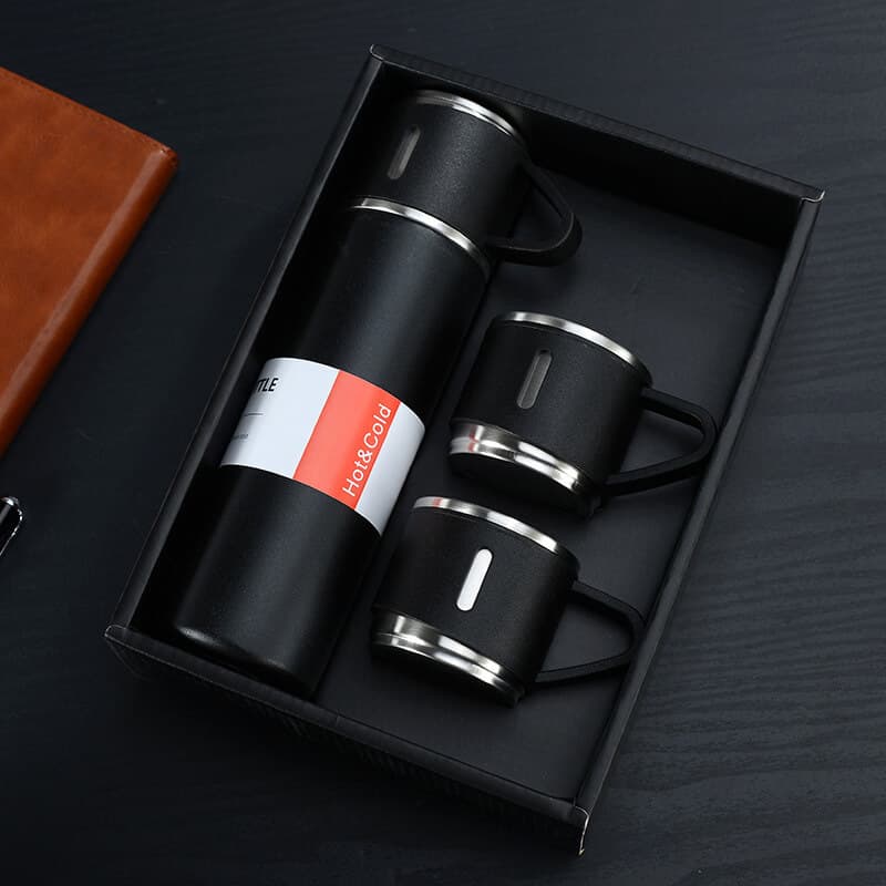 3 Piece Stainless Steel Travel Thermos and Mug Gift Set — view 7