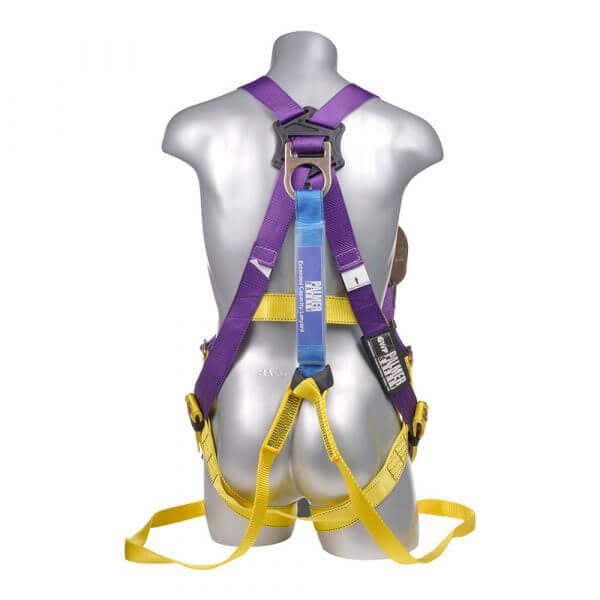 Harness 5PT, Grommet Legs, Back D-Ring, w Dual Lanyard Rebar Hooks — view 2