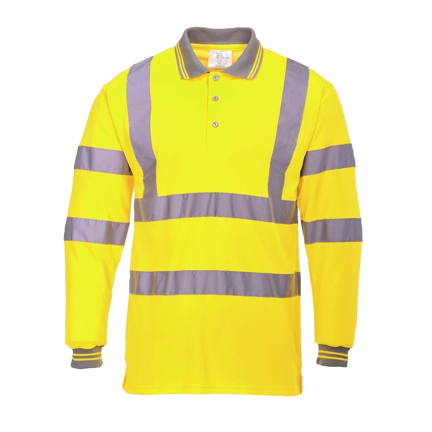 Hi-Vis Long Sleeved Polo Shirt, PS277 — view 2