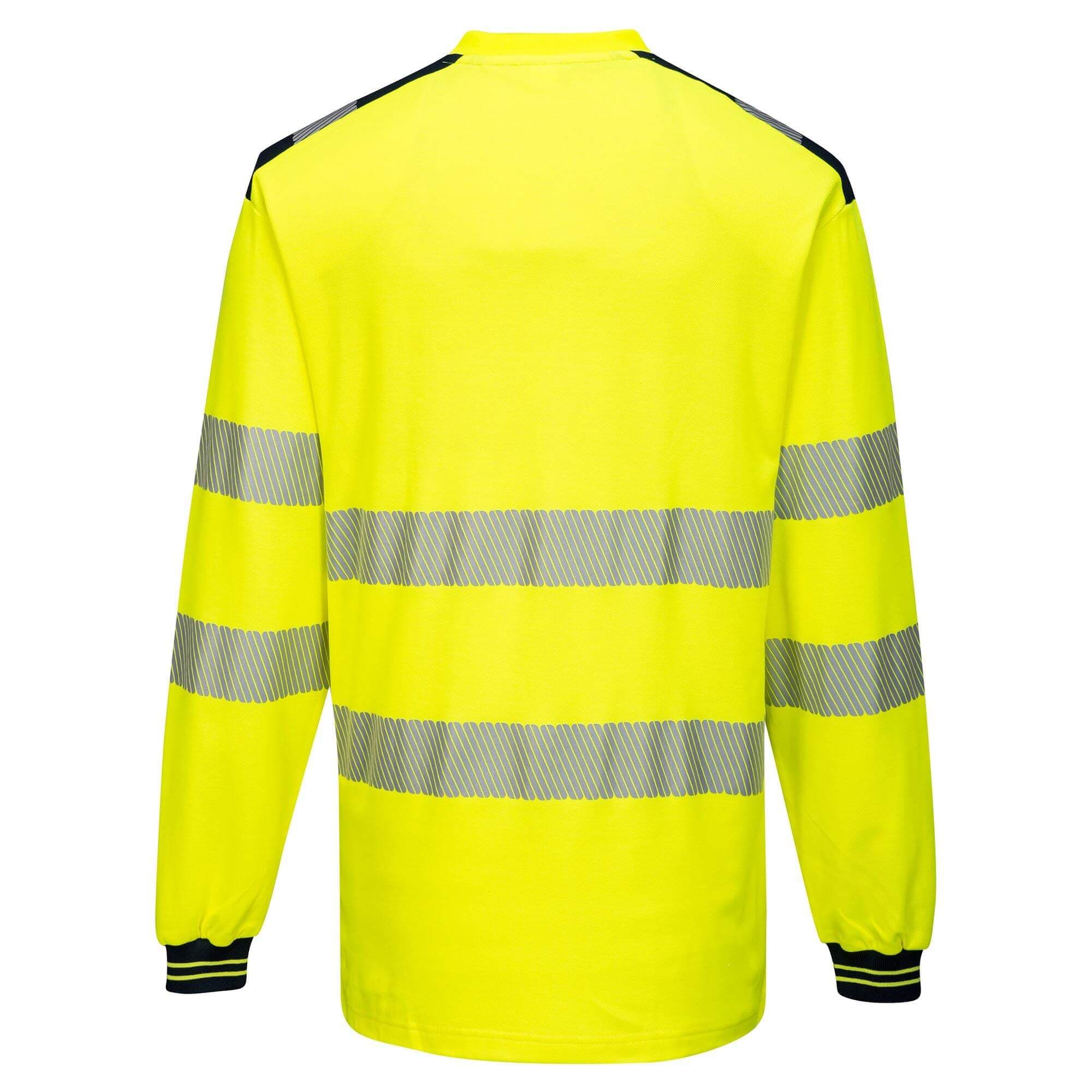 High Visibility Long Sleeve T Shirt w/ Segmented Tape, PT185 — view 2