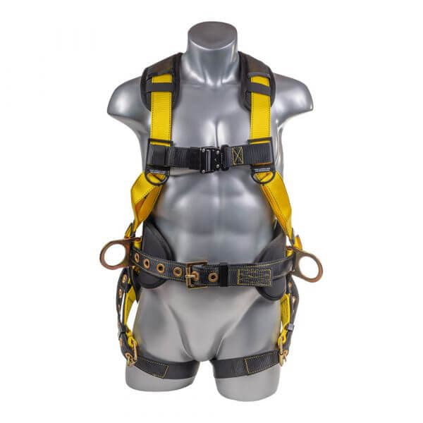 Hammerhead™ Series Harness 5pt., Padded Back, QCB Chest, Tongue & Buckle Leg Straps, SRL Back Plate, Positioning Belt with Side D-Rings