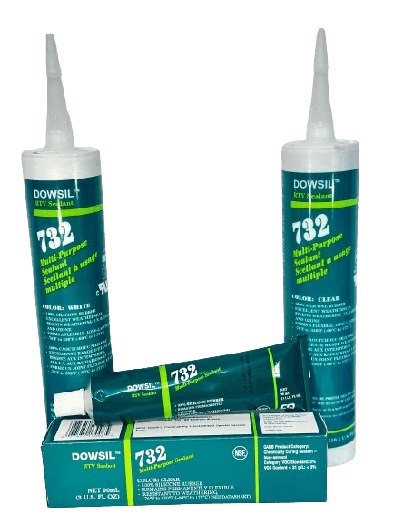 Dow Multi-purpose Silicone Sealant, 732, 10 oz, Cartridge, Clear