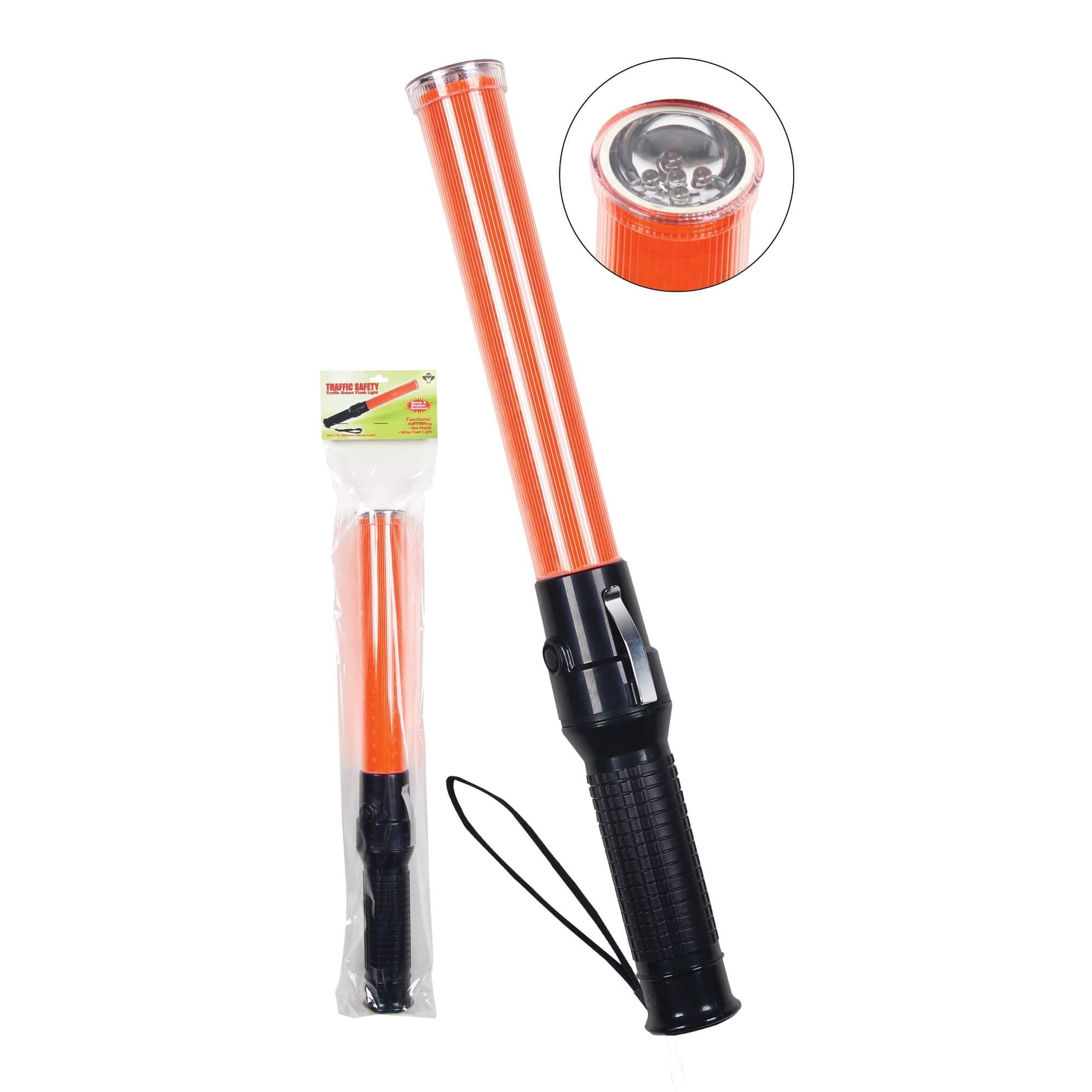 High Intensity Traffic Baton with LED Flashlight
