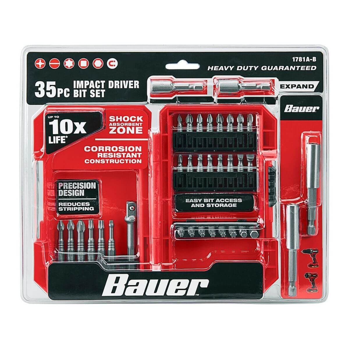 Impact Drill and Driver Bit Set, 35-Piece — view 1