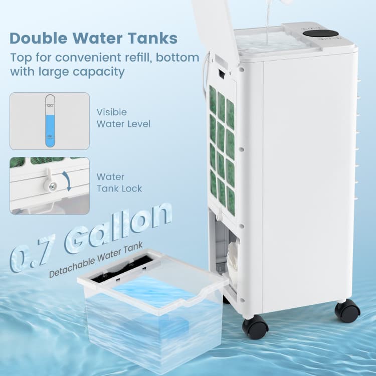 3-in-1 Evaporative Air Cooler with Remote for Home Office — view 6