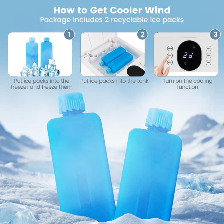 3-in-1 Evaporative Air Cooler with Remote for Home Office — view 7