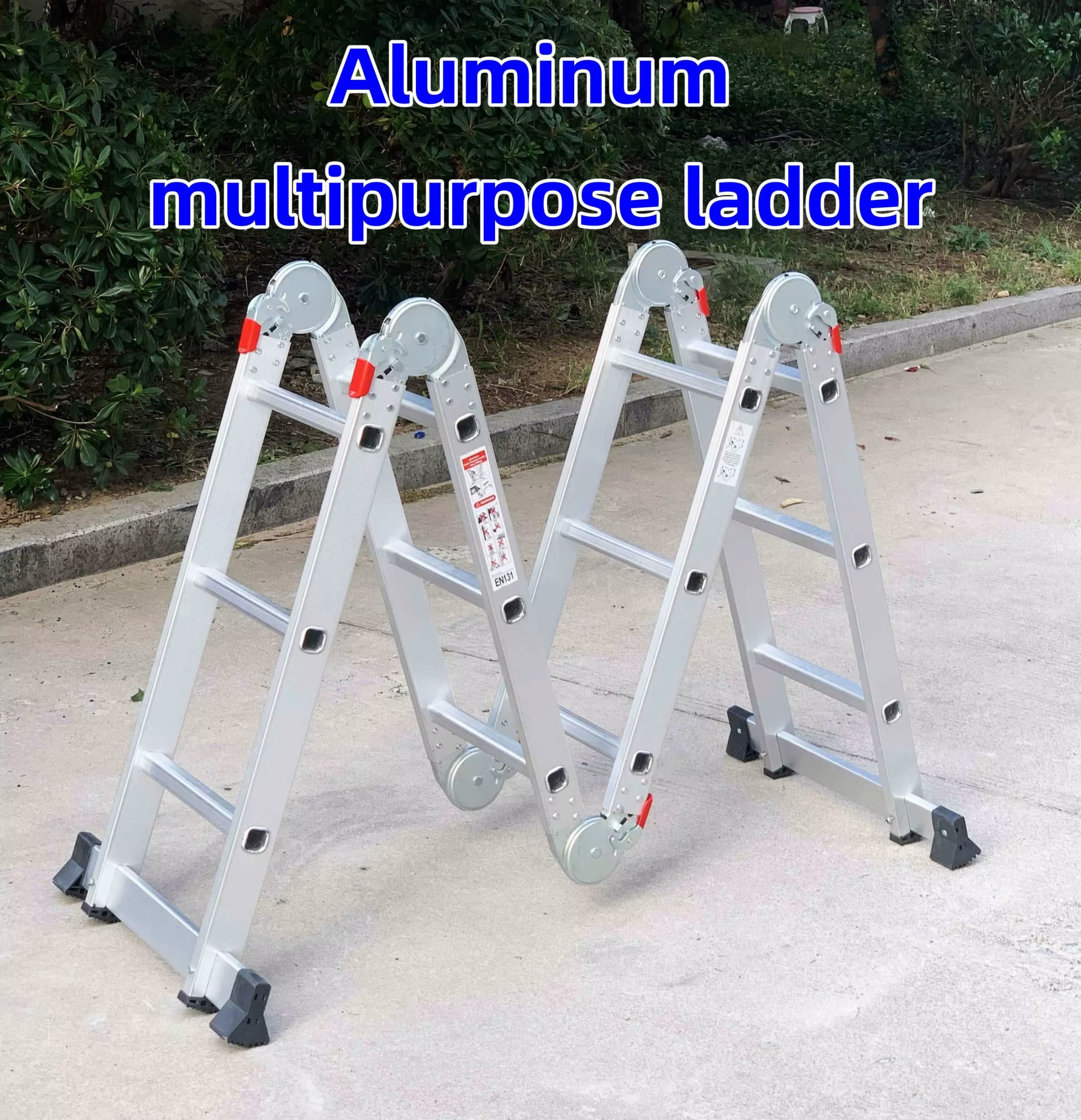 7- in- 1 Aluminum Folding Ladder, 1.5mm Thickness