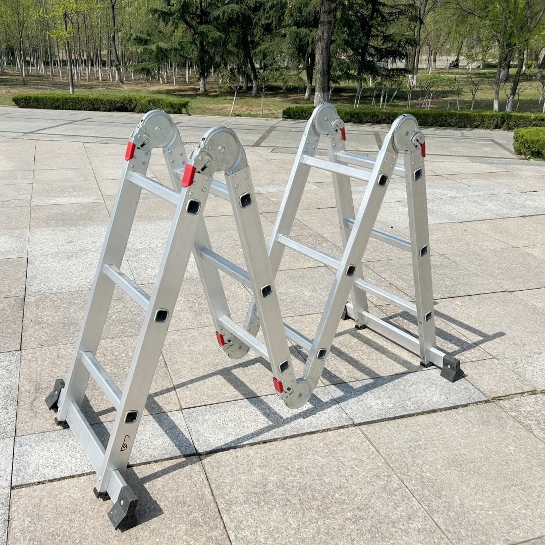 7- in- 1 Aluminum Folding Ladder, 1.5mm Thickness — view 2