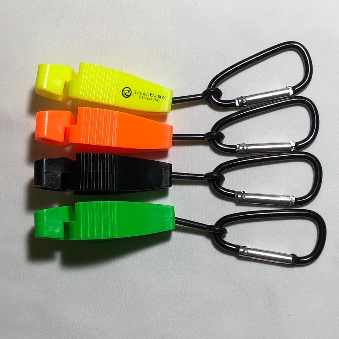 Assorted Colour Glove Clips with Carabiner | — view 1