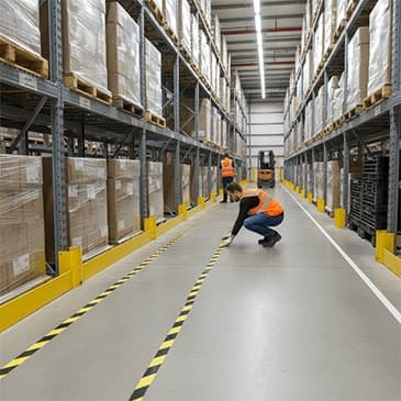 Heavy Duty Floor Marking Tape – Industrial Safety Tape for Warehouse & Facility Floor Marking — view 3
