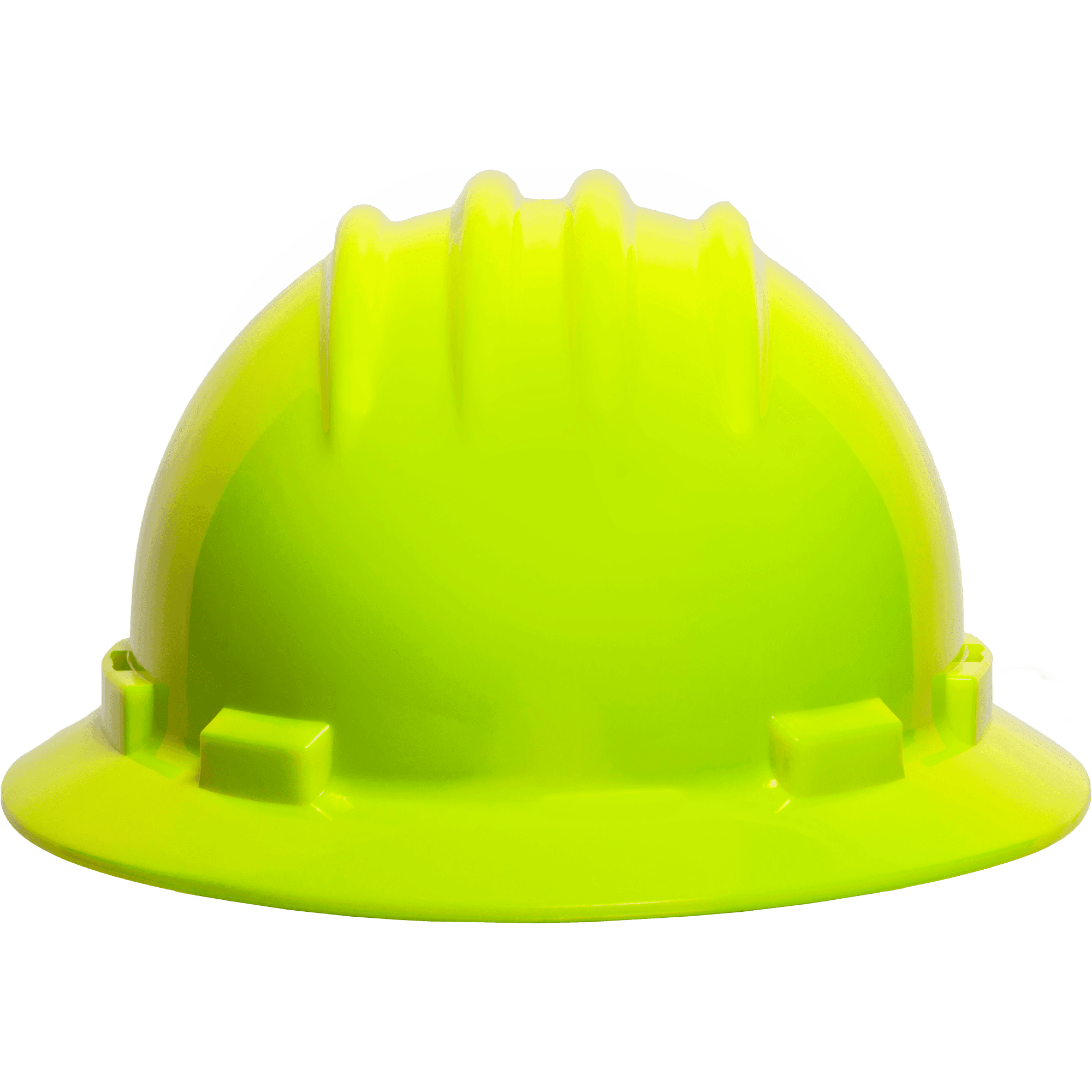 HDPE Full Brim Hard Hat w/ 6pt Nylon Ratchet Suspension — view 3