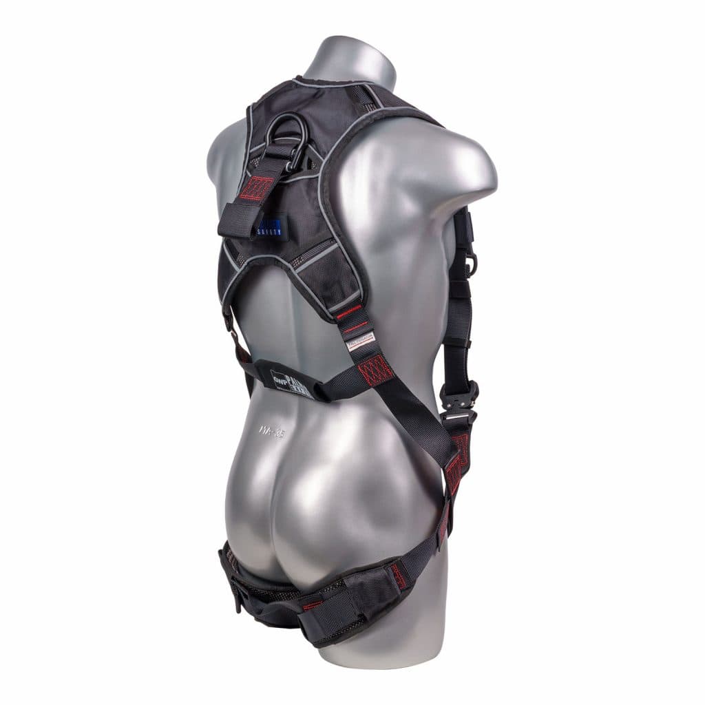 Akula™ Series Harness 5pt., Padded Back/Legs, QCB, Back D-Ring and SRL Back Plate, Black — view 3