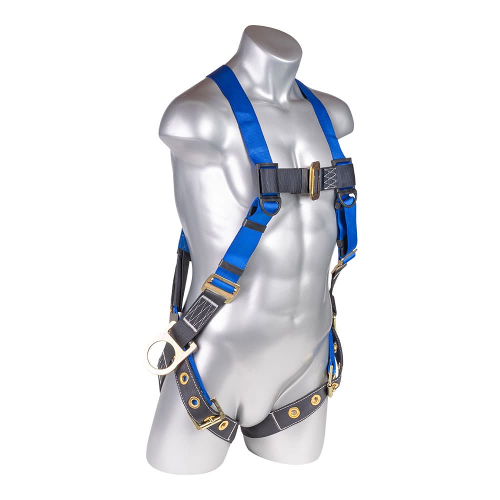 Mako™ Series Harness 5pt., Back/Side D-Rings, Tongue and Buckle Leg Straps, Blue — view 2