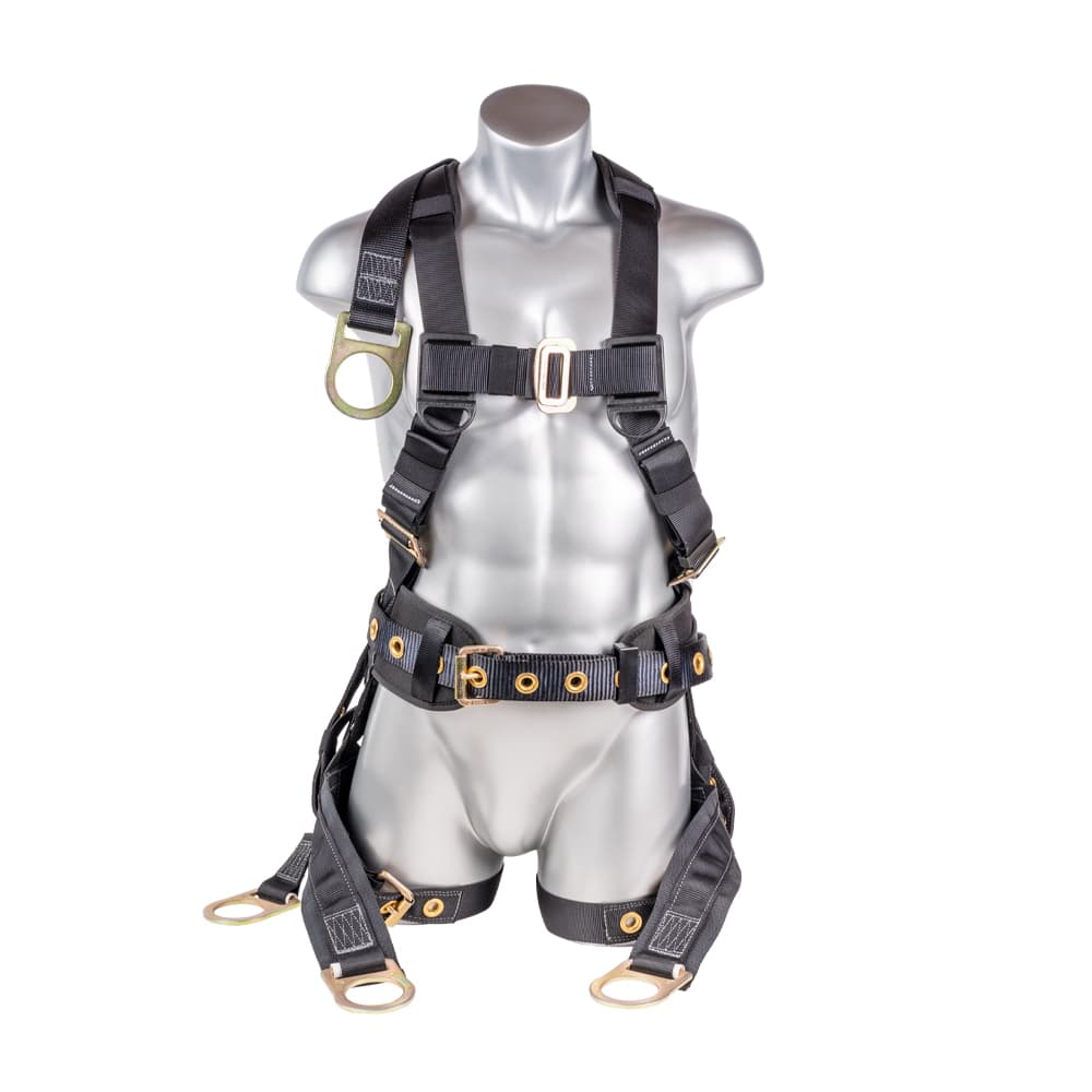 Oil Derrick Fall Protection Harness with Dual D-Ring Extender and Bosun Seat — view 1