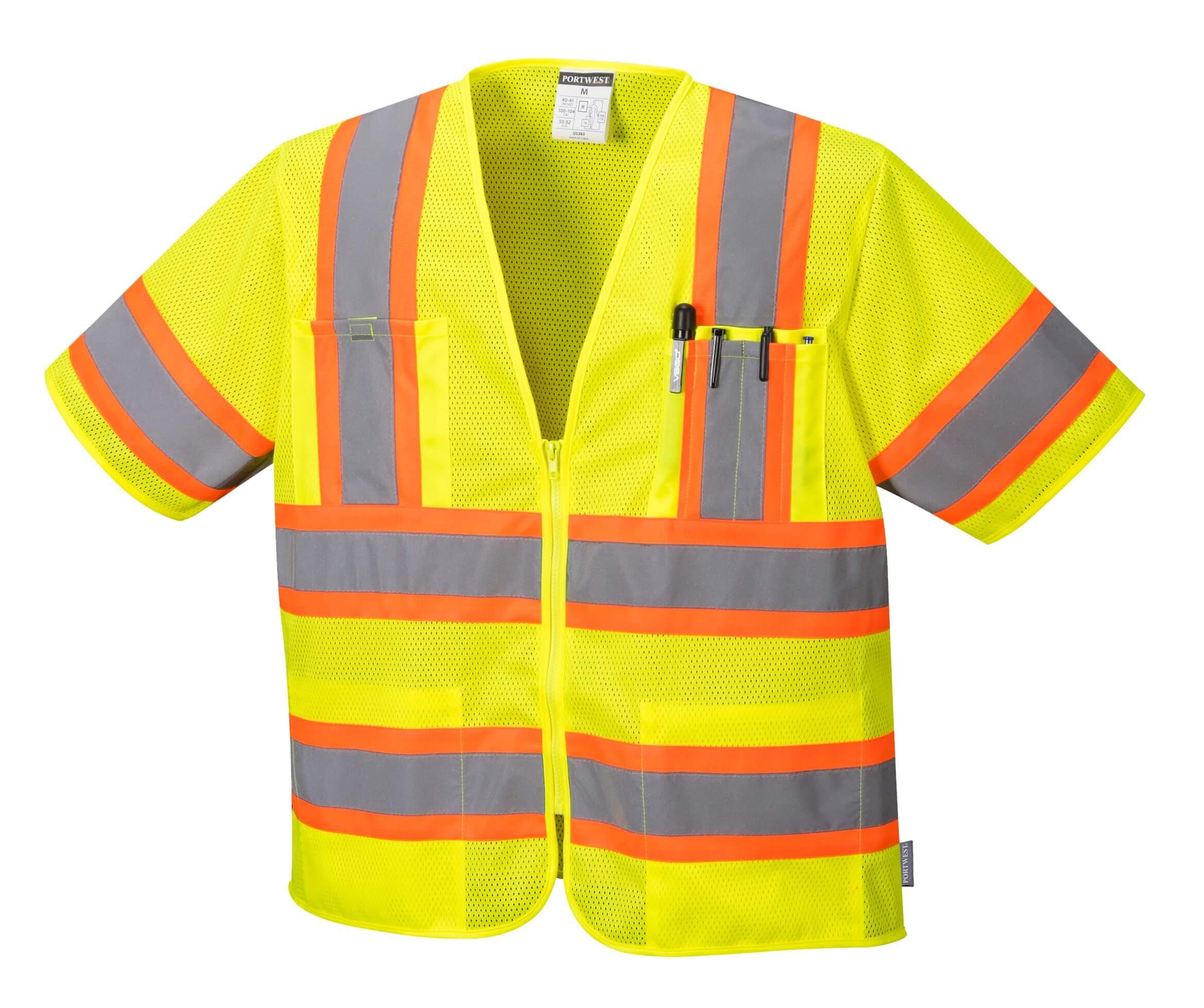 Alexandria 5 pt Breakaway Sleeved Hi-Vis Mesh Vest, PS382