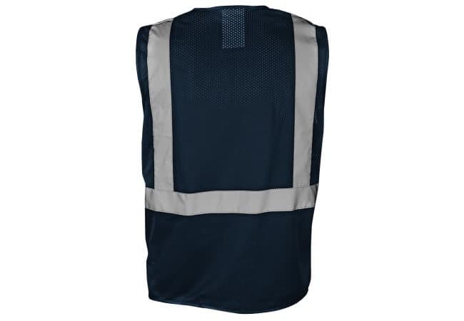 Blue Economy Mesh Multi-pocket Reflective Vest, 1284