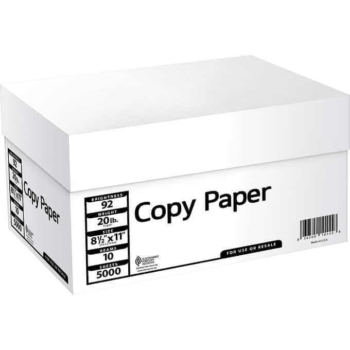 Multipurpose Copy Paper, 92 Bright, White, 8-1/2" x 11" — view 1
