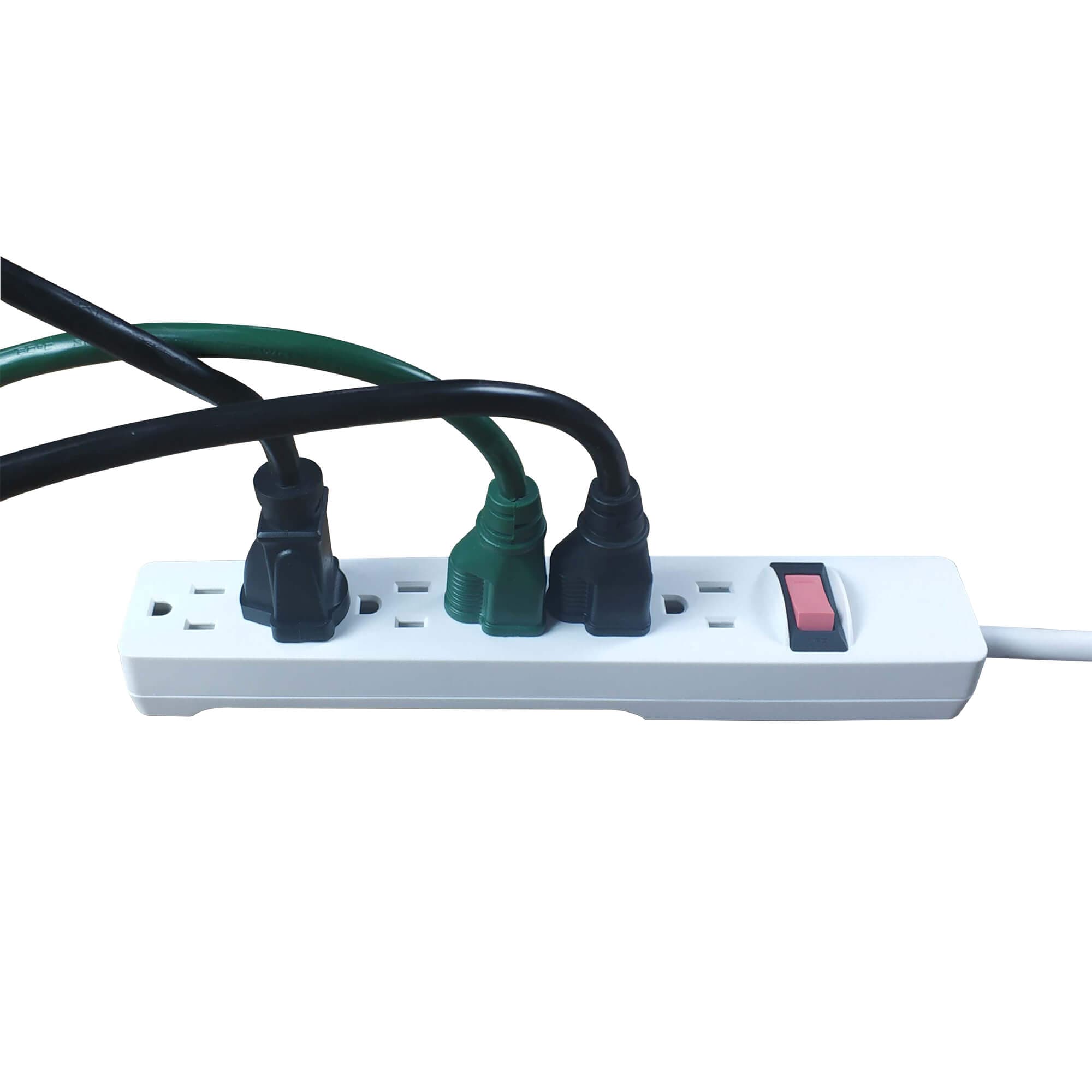 Hyper Tough 6-Outlet Surge Strip 500-Joule Protection, White — view 1