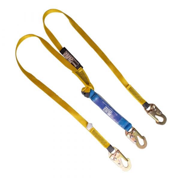 6ft. Double Lanyard, Shock Absorber, Steel Snap Hooks, L111211