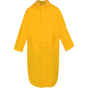 49″ Yellow coat with corduroy collar and detachable hood