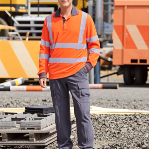 Hi-Vis Long Sleeved Polo Shirt, PS277