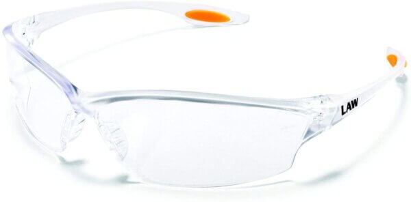MCR LW210AF Crews Law 2 Dielectric Safety Glasses Clear Frame Clear Lens AF