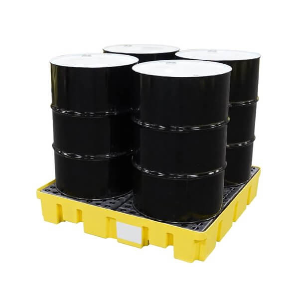 4 Drum Slim Line Poly Spill Pallet 3