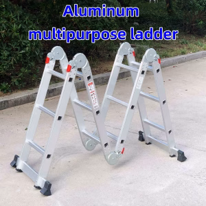 7- in- 1 Aluminum Folding Ladder, 1.5mm Thickness