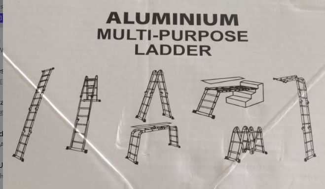 7- in- 1 Aluminum Folding Ladder, 1.5mm Thickness 7 7- in- 1 Aluminum Folding Ladder, 1.5mm Thickness - Image 7