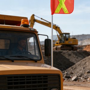 Safety Whip with Reflective Flag (No Light), 6ft